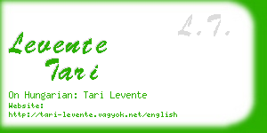 levente tari business card